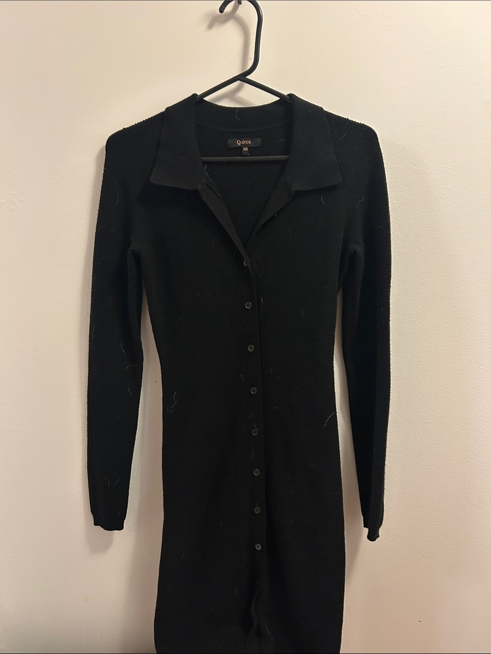 Quince Eco Knit Button Up Sweater Dress